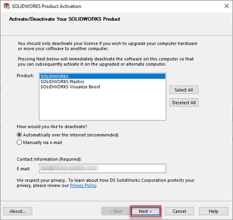 SOLIDWORKS-Serial-No.-Change-deactivate