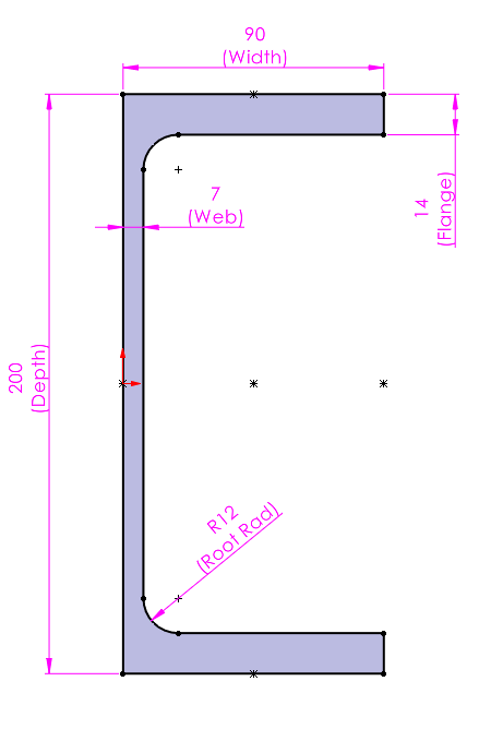 SOLIDWORKS-Weldments-Profile-Sketch-Dimensions