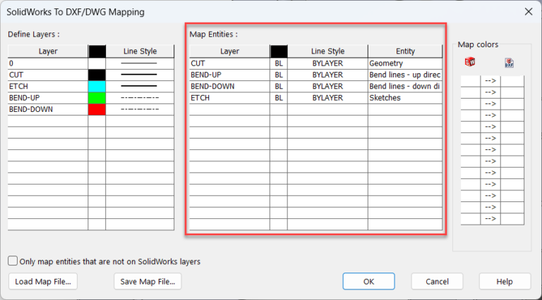 How to: Use a DXF Mapping File With SOLIDWORKS Sheet Metal - Visiativ