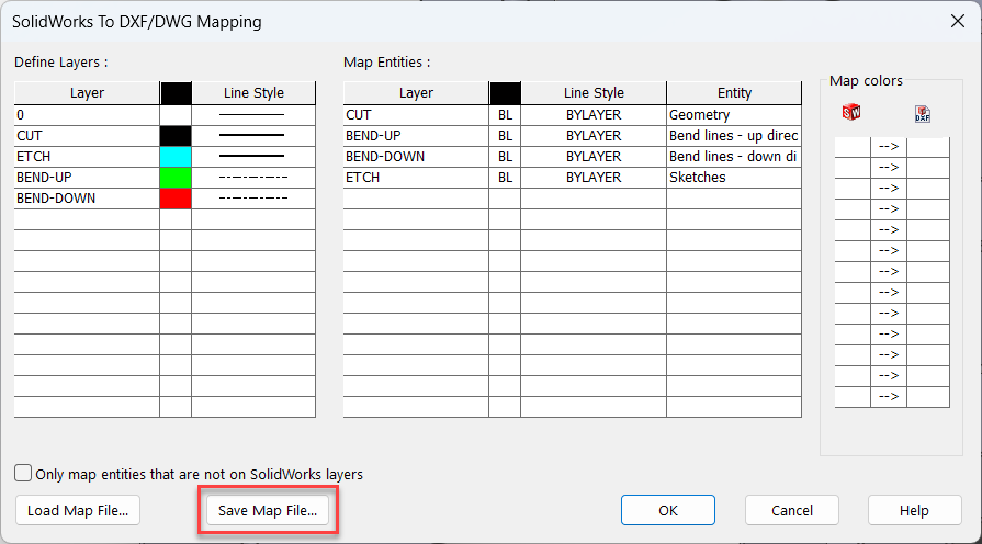 DXF-Export-SOLIDWORKS-Save-Map-File