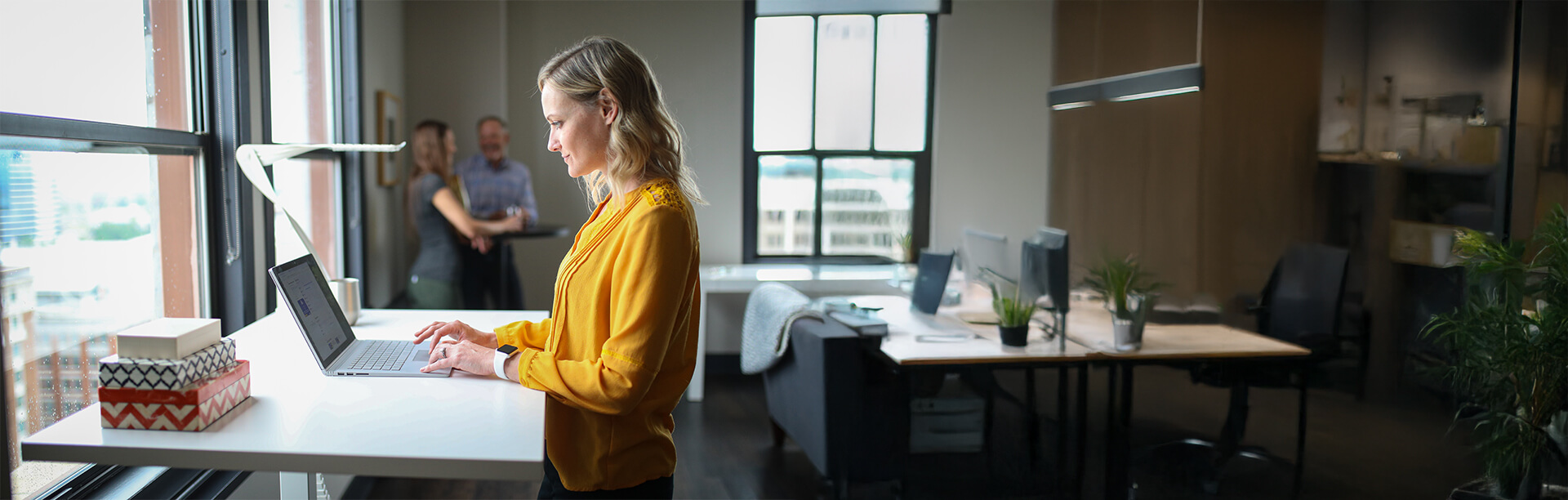 Person working at desk