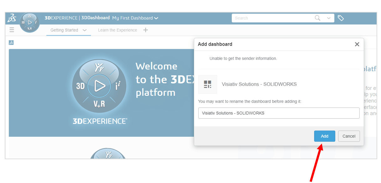 Add your Visiativ Dashboard