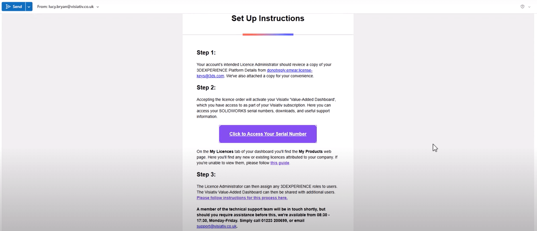 Click here to access your Visiativ Dashboard