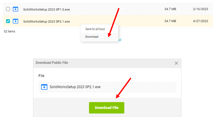 Download your chosen service pack