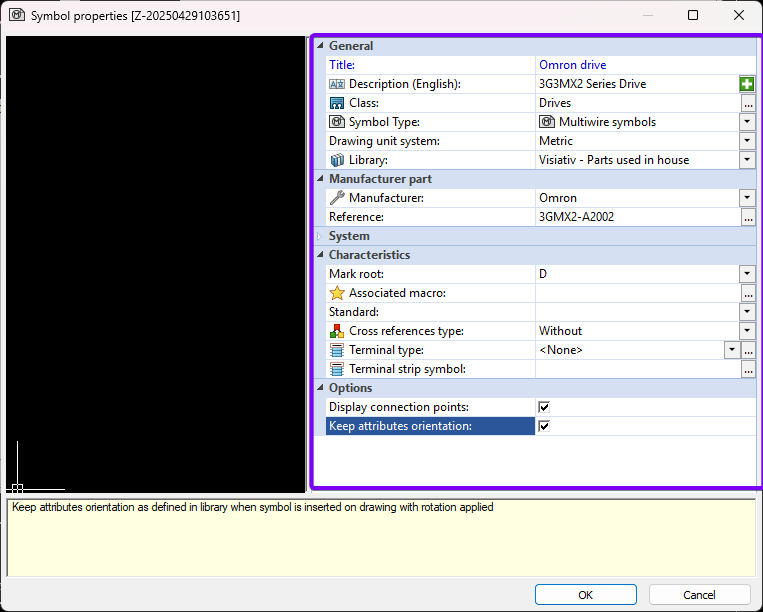 Symbol metadata details