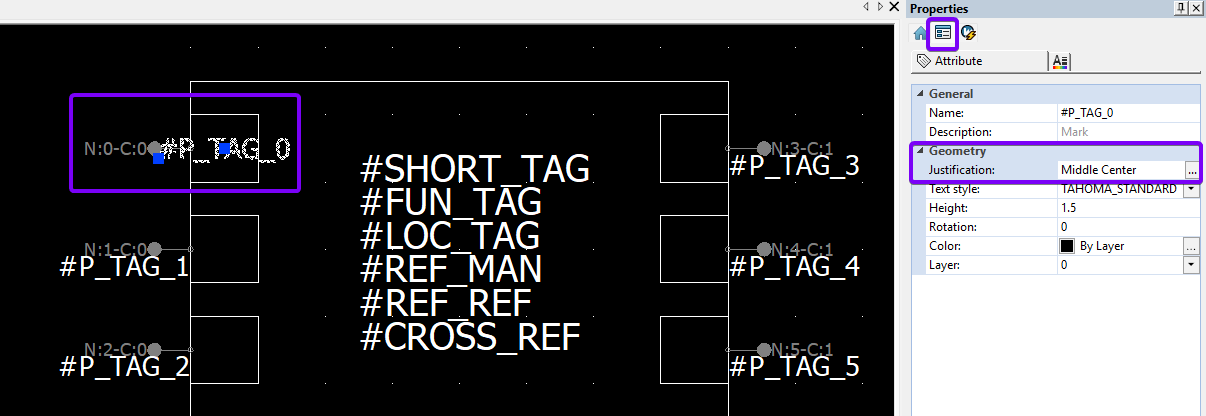 Screenshot of attribute properties.