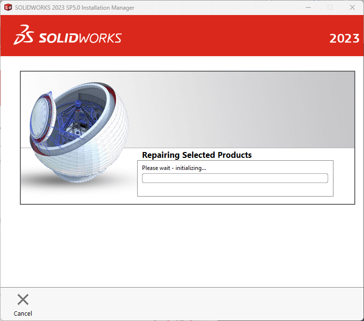 SOLIDWORKS-IM-Reparing-selected-products