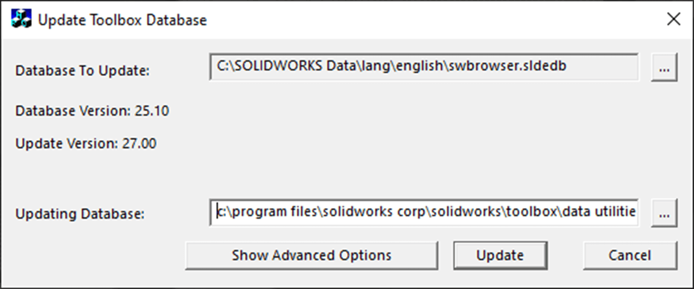 Update-Database-tool-SOLIDWORKS