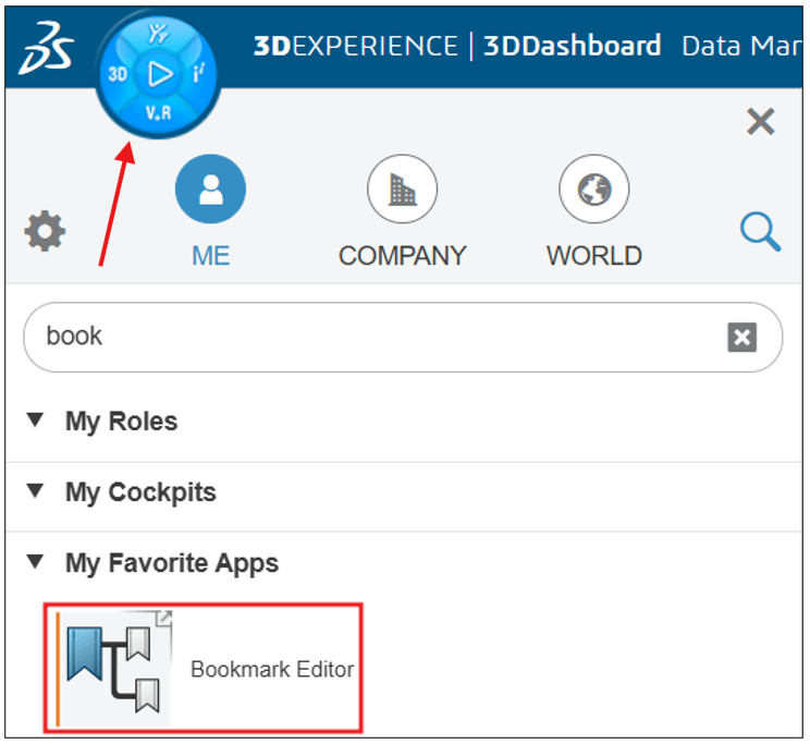 Bookmark Editor Compass Location