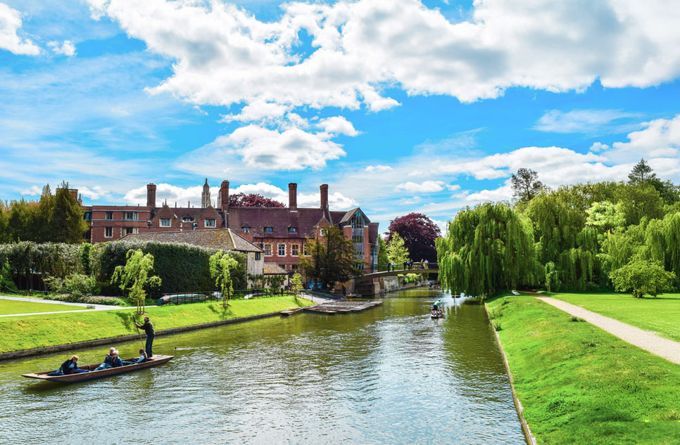 A picture of a river in Cambridge, the home of British start-ups