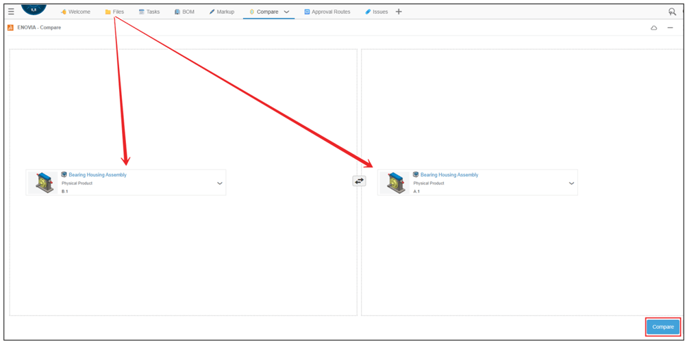 Open Revisions in the Compare App