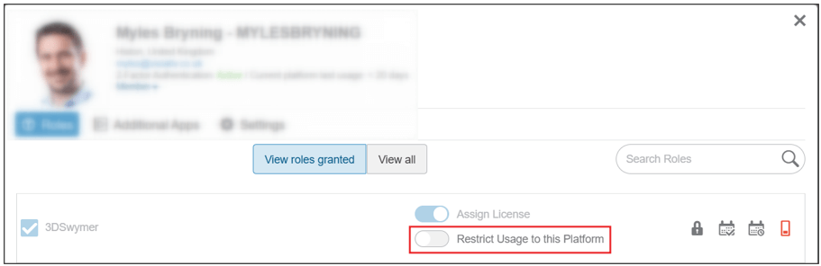Disable restrict roles