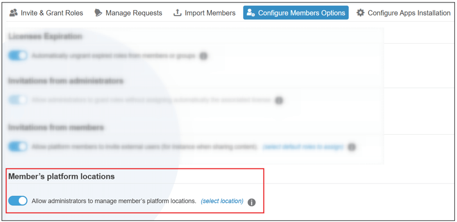 External member options
