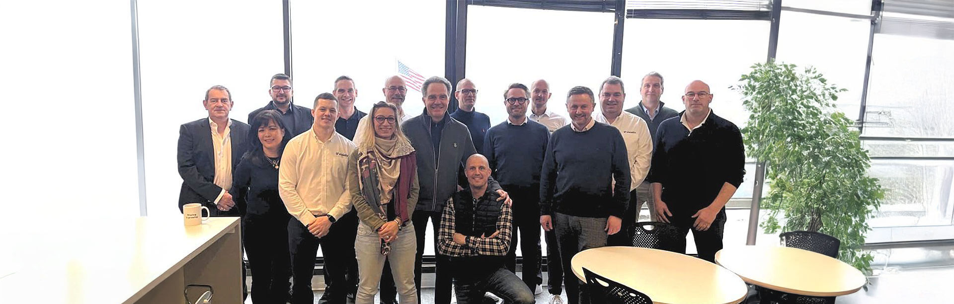 Mike Jones with colleagues