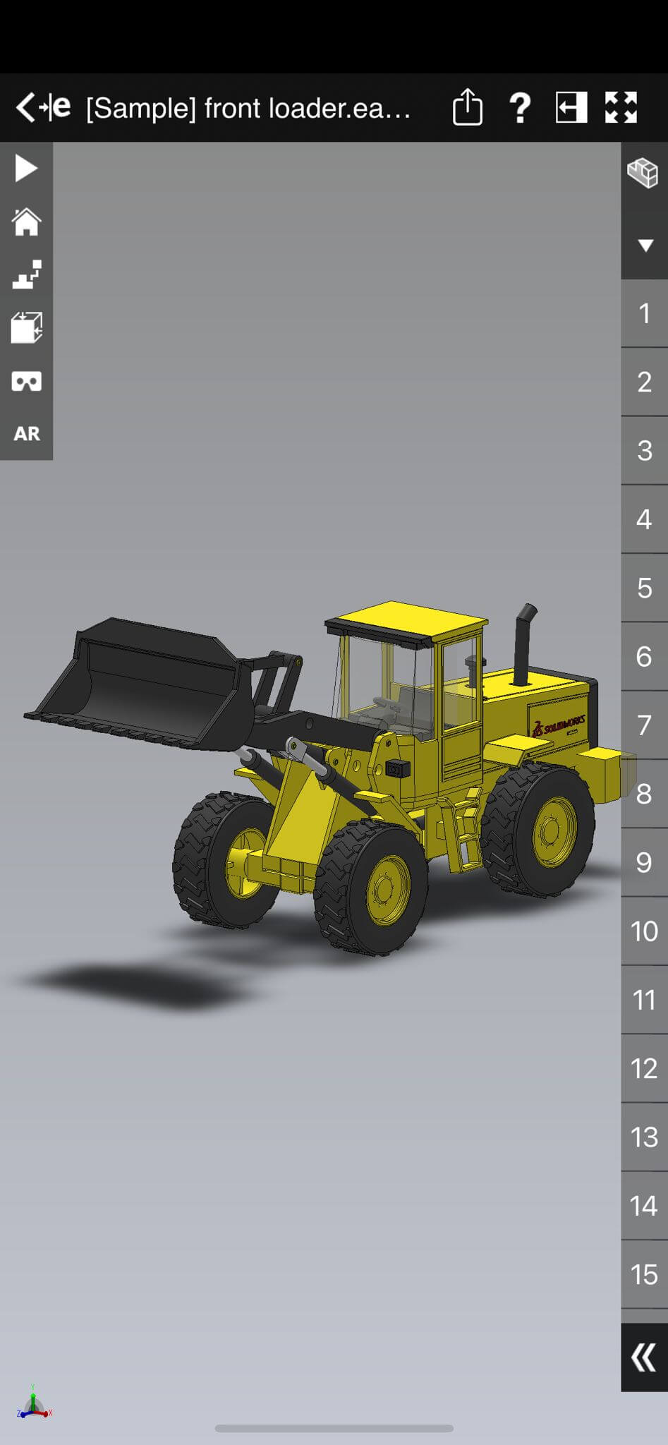 eDRAWINGS IOS interface screenshot
