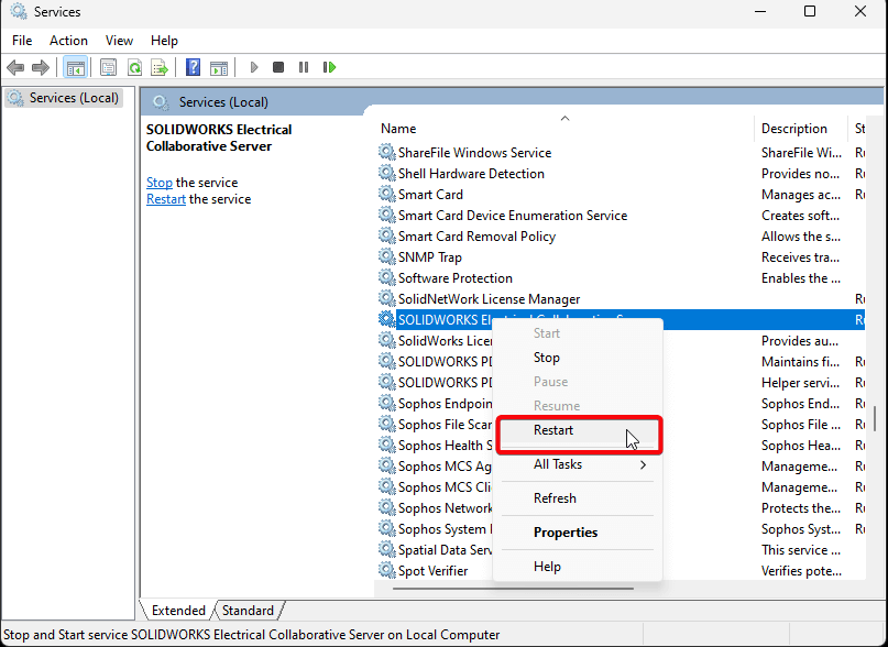 Restart-collaborative-server-service