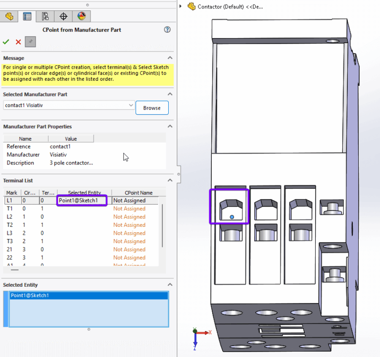 How to Use Manufacturers Parts to Create CPoints in SOLIDWORKS ...
