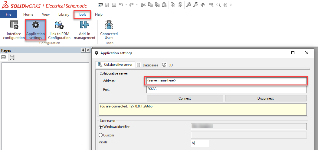 Application-Settings-Collaborative-Server- Location