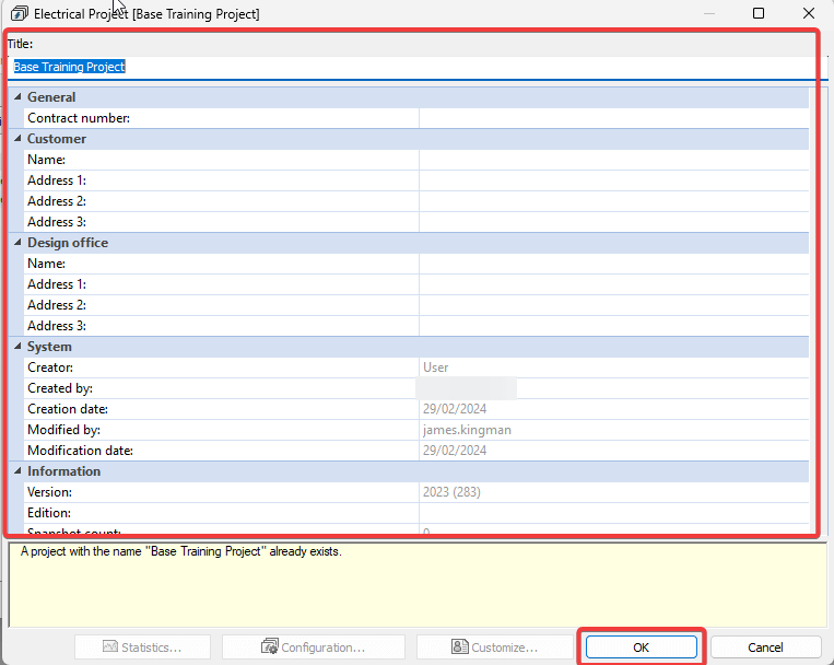 Schematic-Project-Properties