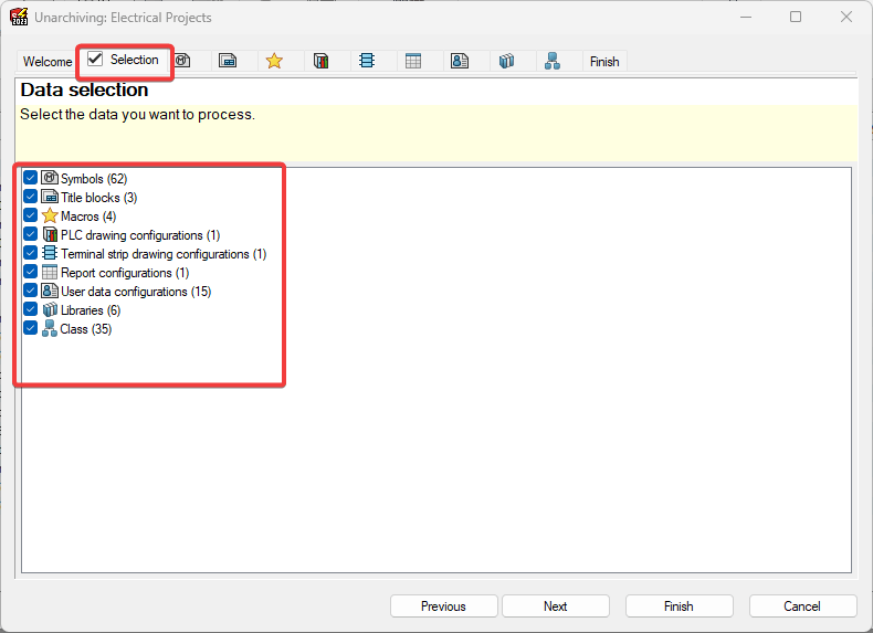 Schematic-Unarchive-Selection