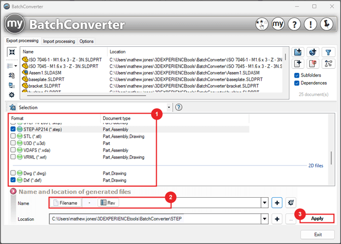Choose your conversions