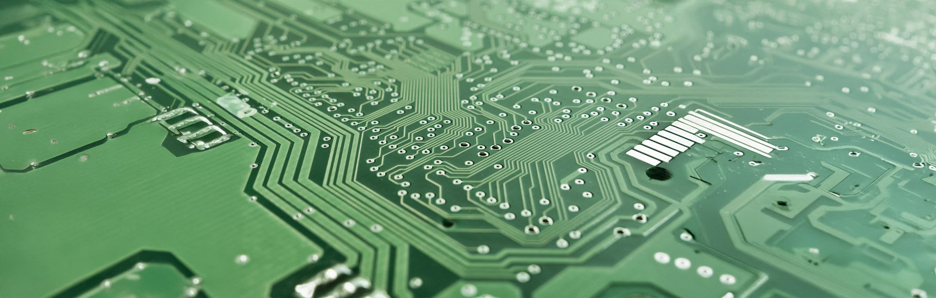 An up-close photo of a computer circuit board