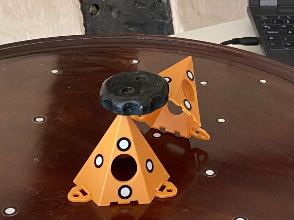 A photo of a part designed in SOLIDWORKS