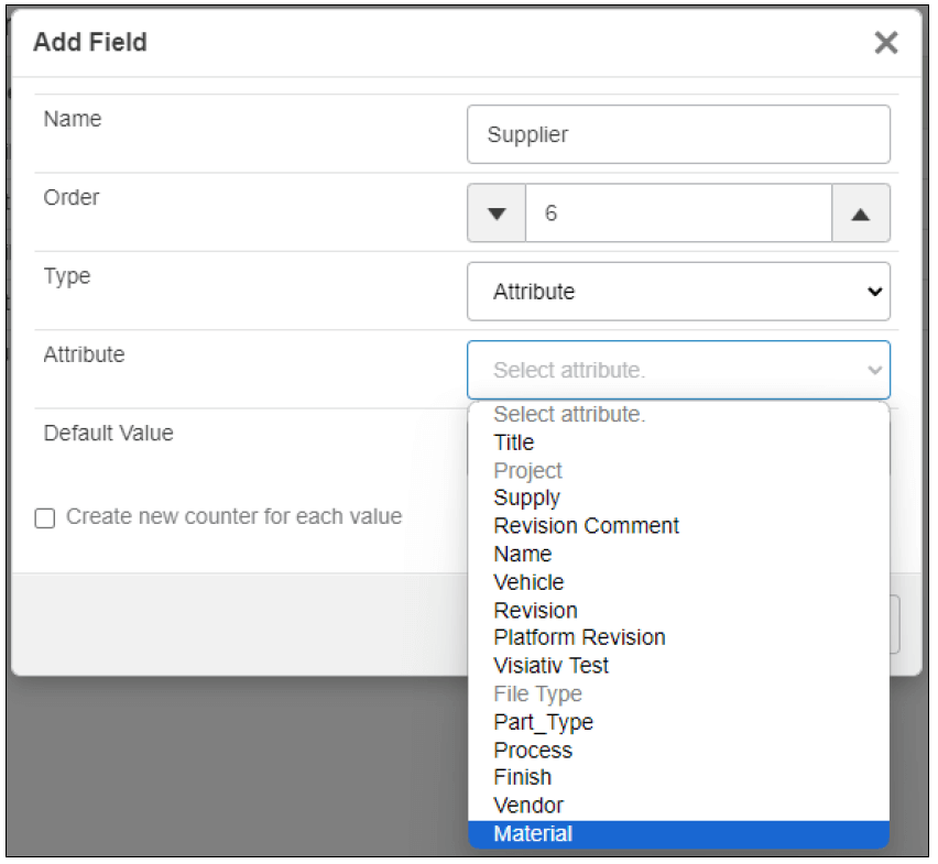 EIN Formula Attribute List