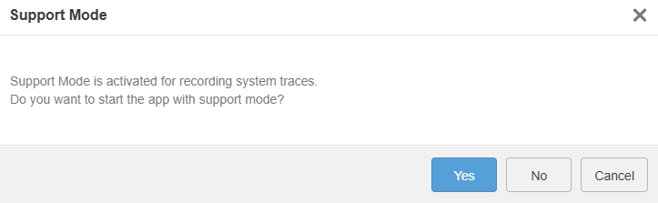 Launch in Support Mode