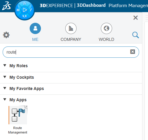 Navigate to the Route Management App
