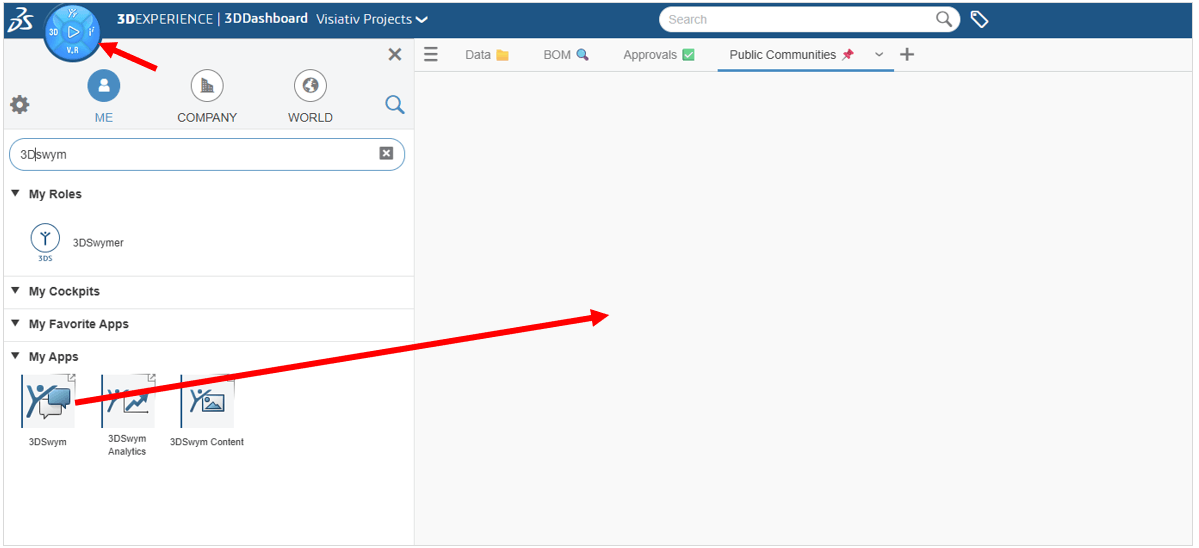 Add 3DSwym app to dashboard