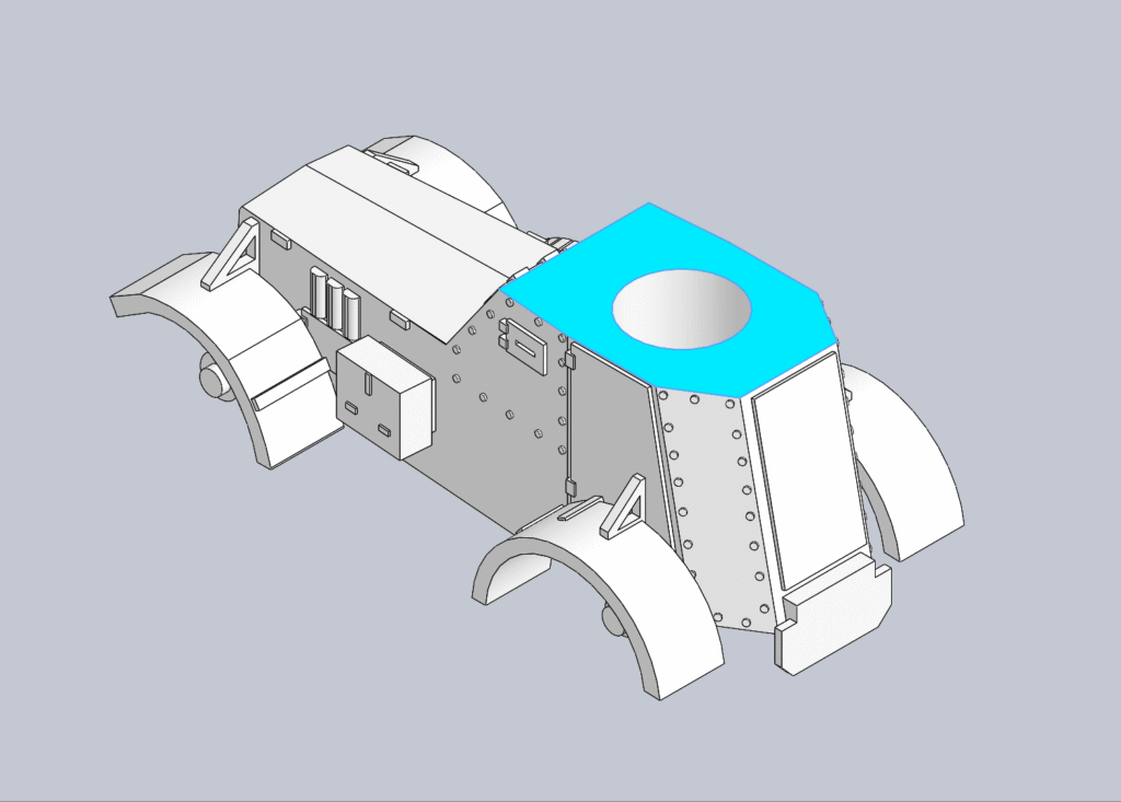 A 3DTankMod model in SOLIDWORKS