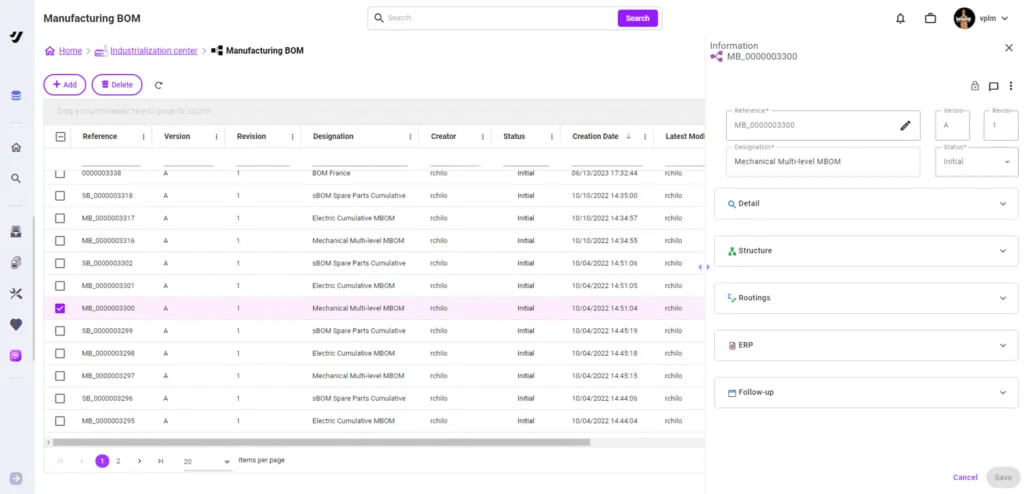 Visiativ PLM BOM Management