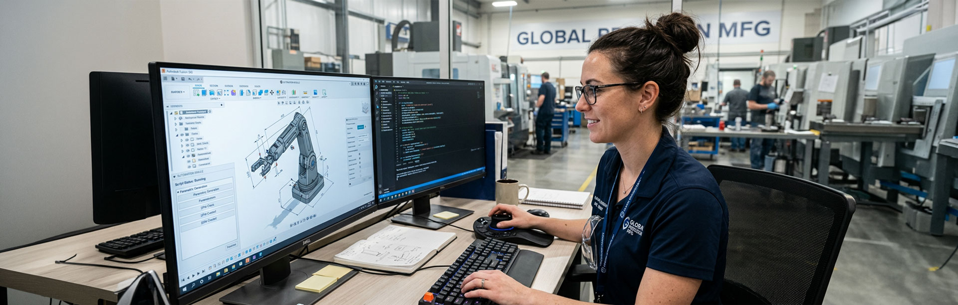 A picture of a manufacturer using design automation