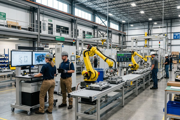 A picture of a manufacturing plant utilising DriveWorks
