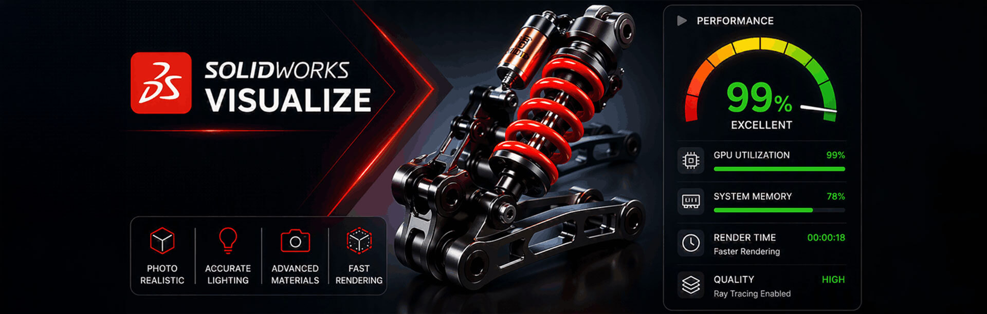 A SOLIDWORKS Visualize hardware guide banner image