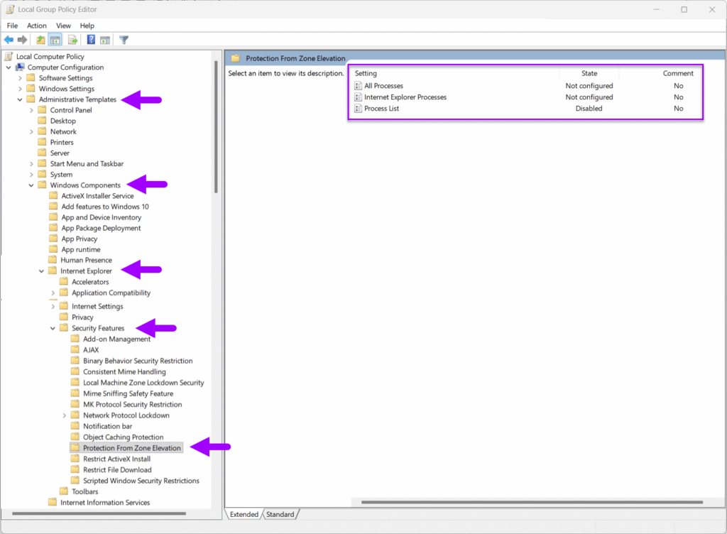 A screenshot of a PDM profile before